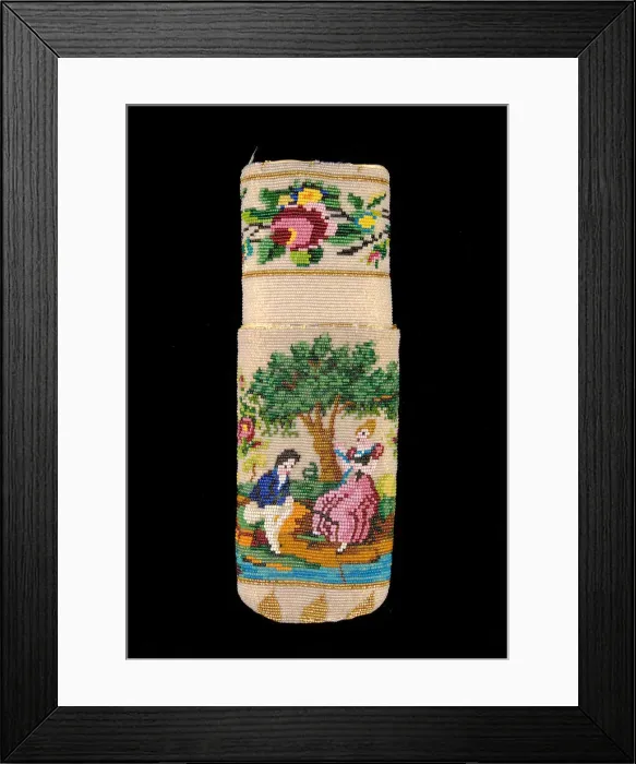 Framed Print : Spectacle case, American, 1830-60. Creator: Unknown Framed Print : Spectacle case, American, 1830-60. Creator: Unknown