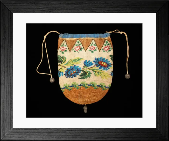 Framed Print : Pouch, American, 1810-40. Creator: Unknown Framed Print : Pouch, American, 1810-40. Creator: Unknown