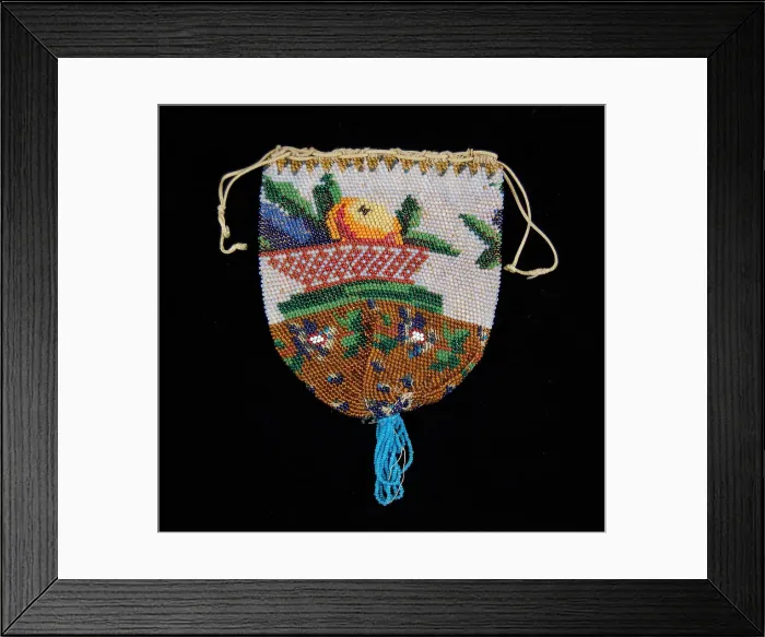 Framed Print : Pouch, American, 1820-40. Creator: Unknown Framed Print : Pouch, American, 1820-40. Creator: Unknown