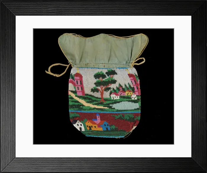 Framed Print : Pouch, American, 1820-40. Creator: Unknown Framed Print : Pouch, American, 1820-40. Creator: Unknown