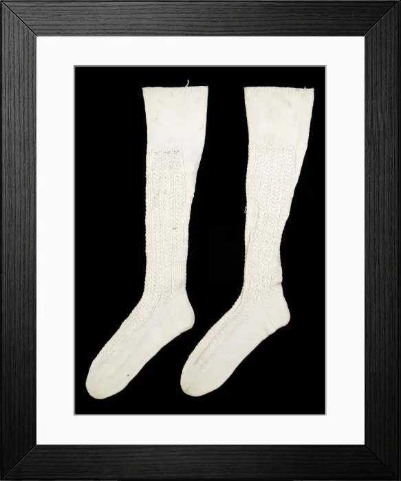 Framed Print : Stockings, American, 1825-40. Creator: Unknown Framed Print : Stockings, American, 1825-40. Creator: Unknown
