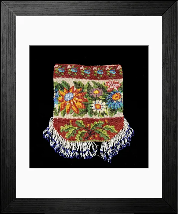 Framed Print : Pouch, American, 1830-60. Creator: Unknown Framed Print : Pouch, American, 1830-60. Creator: Unknown