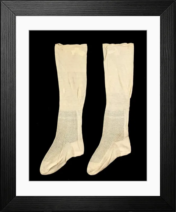 Framed Print : Stockings, American, 1850-60. Creator: Unknown Framed Print : Stockings, American, 1850-60. Creator: Unknown