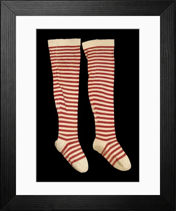 Framed Print : Stockings, American, 1850-70. Creator: Unknown Framed Print : Stockings, American, 1850-70. Creator: Unknown