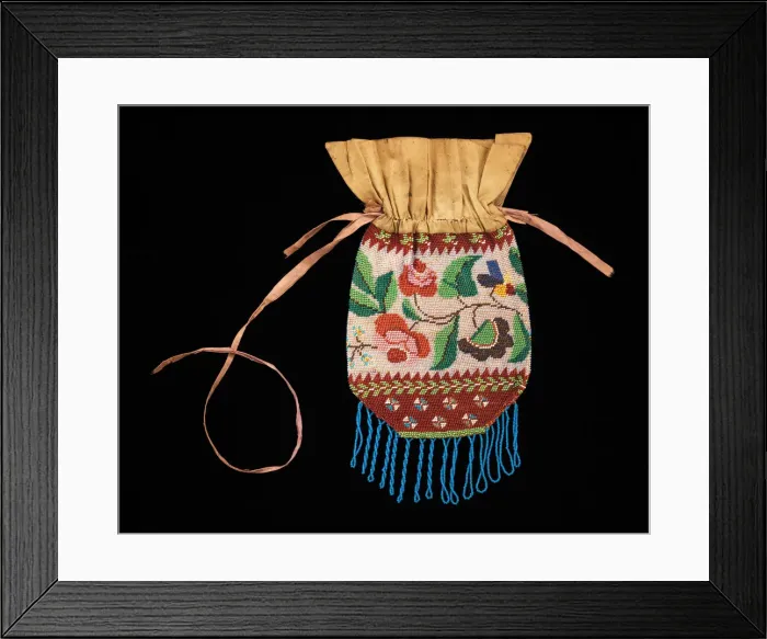 Framed Print : Pouch, American, 1830-60. Creator: Unknown Framed Print : Pouch, American, 1830-60. Creator: Unknown