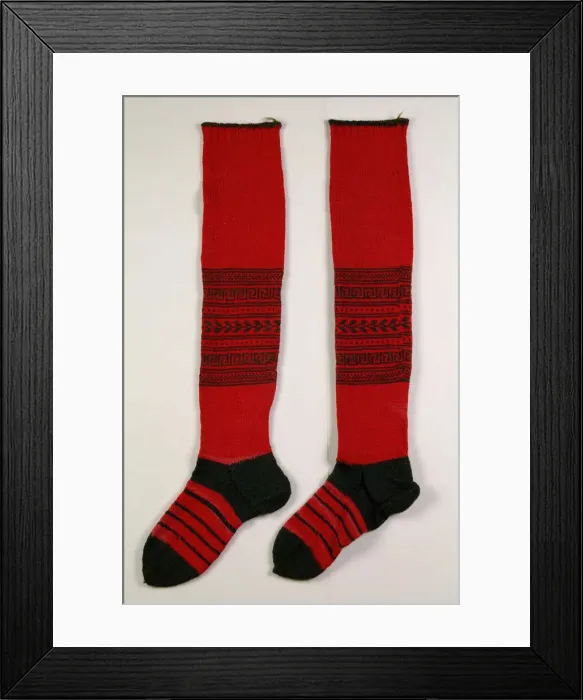 Framed Print : Stockings, American, 1878. Creator: Unknown Framed Print : Stockings, American, 1878. Creator: Unknown