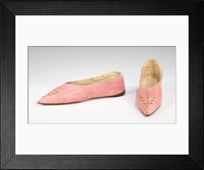 Framed Print : Slippers, European, 1795-1810. Creator: Unknown Framed Print : Slippers, European, 1795-1810. Creator: Unknown