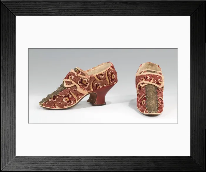 Framed Print : Shoes, British, 1732-59. Creator: Unknown Framed Print : Shoes, British, 1732-59. Creator: Unknown