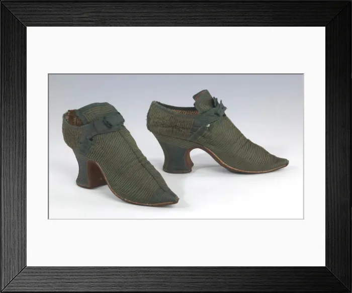 Framed Print : Shoes, British, 1700-1739. Creator: Unknown Framed Print : Shoes, British, 1700-1739. Creator: Unknown