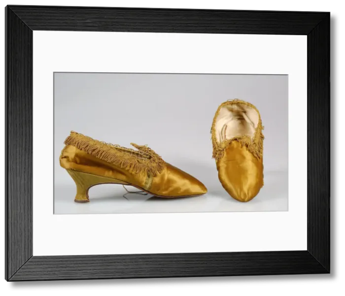 Framed Print : Slippers, European, 1780-89. Creator: Unknown Framed Print : Slippers, European, 1780-89. Creator: Unknown