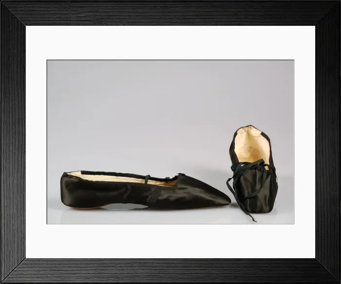 Framed Print : Evening slippers, British, 1855-65. Creator: Unknown Framed Print : Evening slippers, British, 1855-65. Creator: Unknown