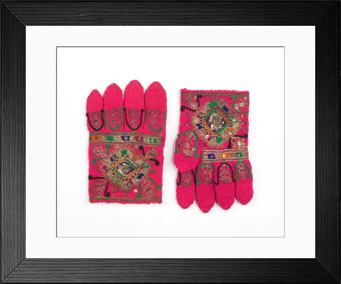 Framed Print : Gloves, European, Eastern, fourth quarter 19th century. Creator: Unknown