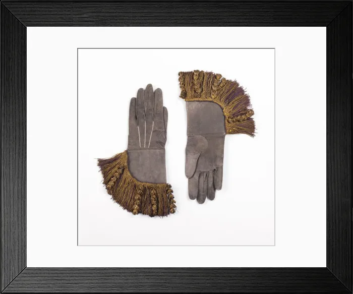 Framed Print : Gauntlets, British, 1680-1710. Creator: Unknown Framed Print : Gauntlets, British, 1680-1710. Creator: Unknown