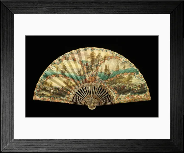 Framed Print : Fan, Dutch, 1715-25. Creator: Carl Gustav Klingstedt Framed Print : Fan, Dutch, 1715-25. Creator: Carl Gustav Klingstedt