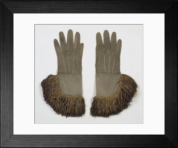Framed Print : Gloves, British, 1680-1710. Creator: Unknown Framed Print : Gloves, British, 1680-1710. Creator: Unknown