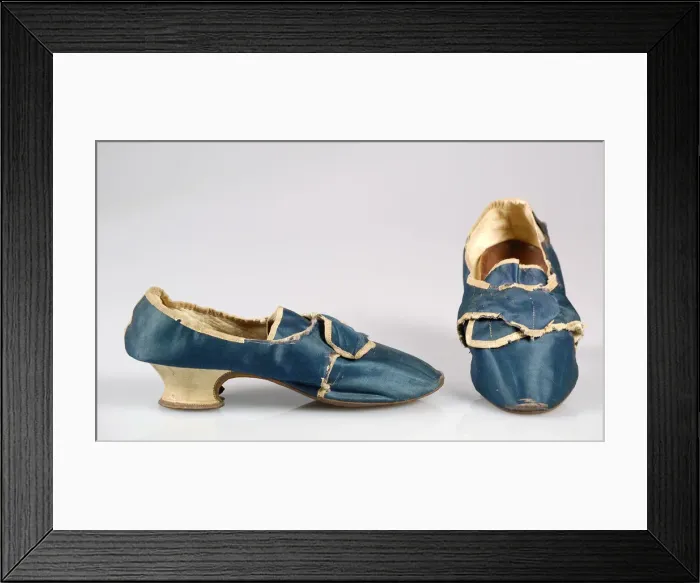 Framed Print : Shoes, European, 1755-85. Creator: Unknown Framed Print : Shoes, European, 1755-85. Creator: Unknown