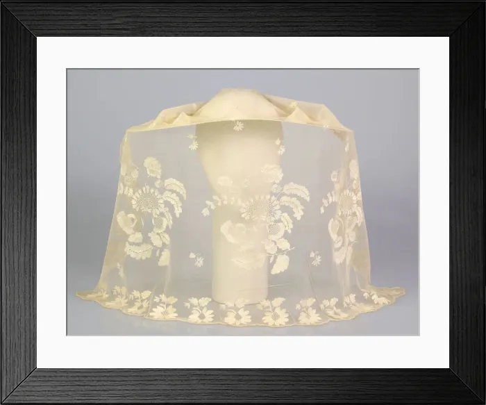Framed Print : Wedding veil, British, 1846. Creator: Unknown Framed Print : Wedding veil, British, 1846. Creator: Unknown