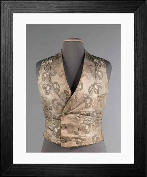 Framed Print : Wedding vest, British, 1840-49. Creator: Unknown Framed Print : Wedding vest, British, 1840-49. Creator: Unknown