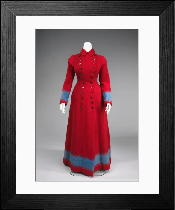 Framed Print : Dressing gown, probably European, 1885-90. Creator: Unknown Framed Print : Dressing gown, probably European, 1885-90. Creator: Unknown