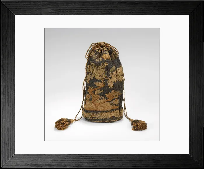 Framed Print : Pouch, European, ca. 1840. Creator: Unknown Framed Print : Pouch, European, ca. 1840. Creator: Unknown