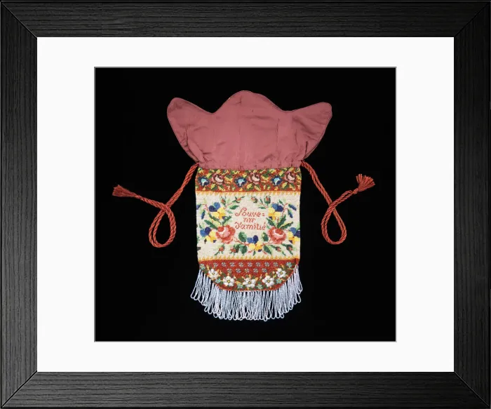 Framed Print : Pouch, French, 1870-79. Creator: Unknown Framed Print : Pouch, French, 1870-79. Creator: Unknown
