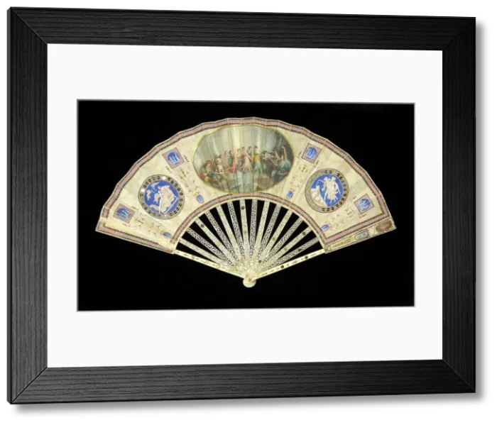 Framed Print : Fan, French, 1800-1809. Creator: Unknown Framed Print : Fan, French, 1800-1809. Creator: Unknown