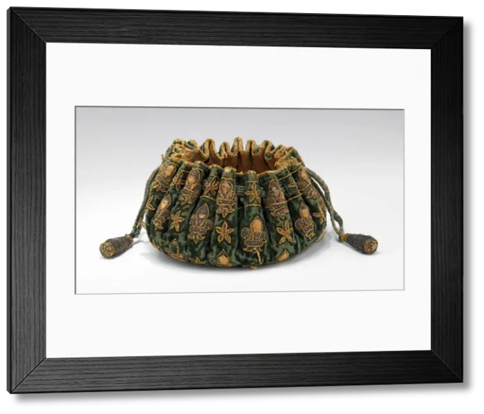 Framed Print : Gaming purse, French, late 17th century. Creator: Unknown Framed Print : Gaming purse, French, late 17th century. Creator: Unknown