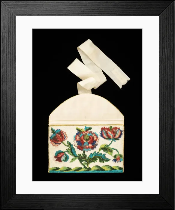 Framed Print : Purse, French, ca. 1760. Creator: Unknown Framed Print : Purse, French, ca. 1760. Creator: Unknown