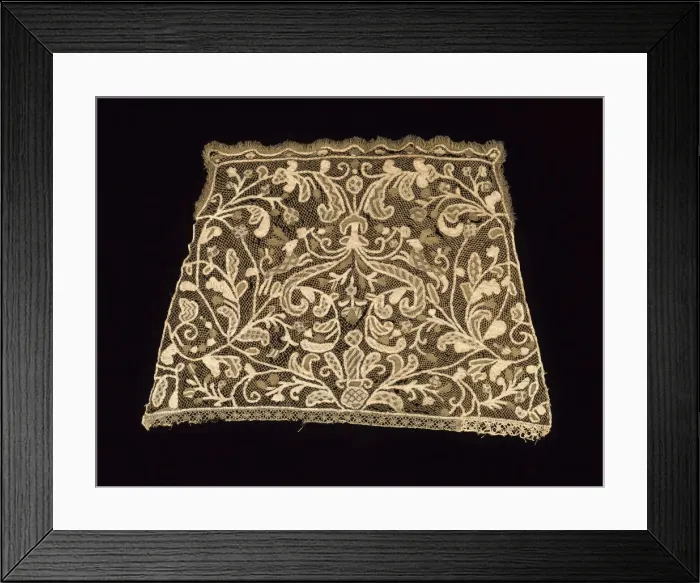 Framed Print : Cuffs, probably European, 1700-1710. Creator: Unknown Framed Print : Cuffs, probably European, 1700-1710. Creator: Unknown