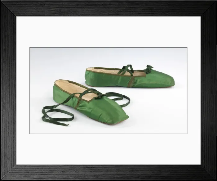 Framed Print : Evening slippers, probably American, 1835-45. Creator: Unknown