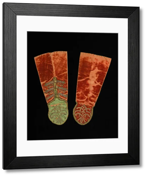 Framed Print : Mitts, Italian, early 17th century. Creator: Unknown Framed Print : Mitts, Italian, early 17th century. Creator: Unknown
