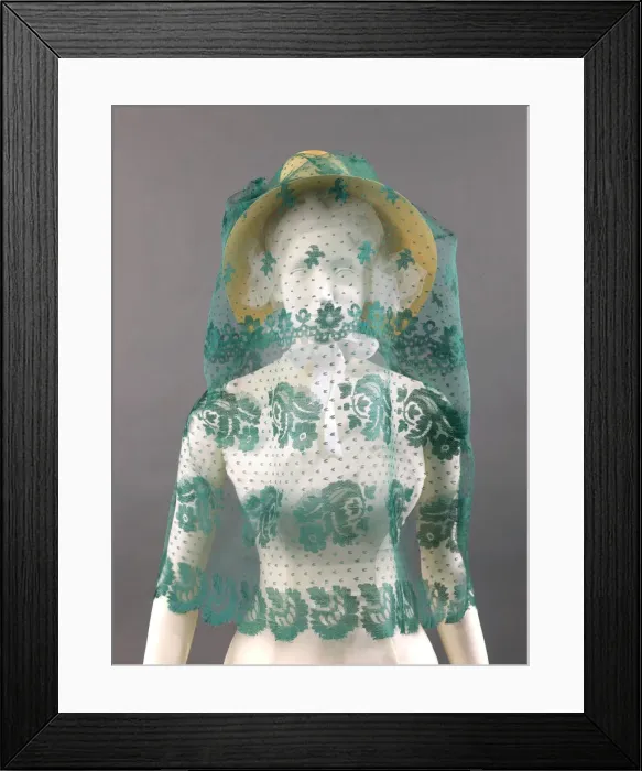 Framed Print : Veil, probably British, ca. 1835. Creator: Unknown Framed Print : Veil, probably British, ca. 1835. Creator: Unknown