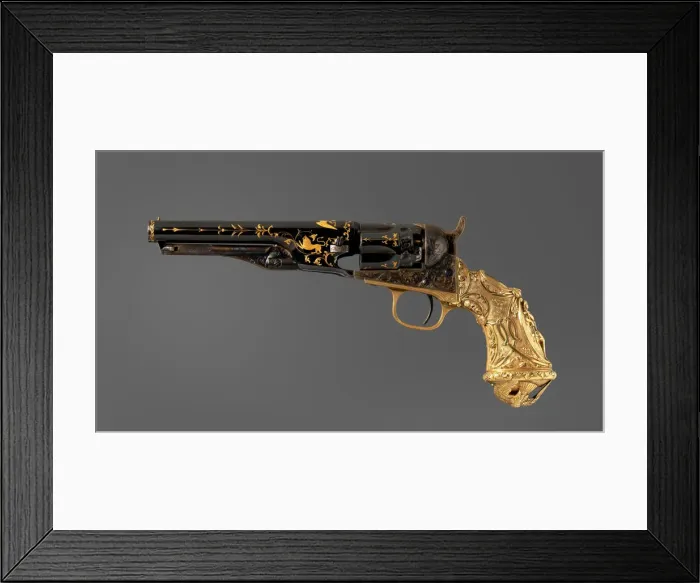 Framed Print : Colt Model 1862 Police Revolver, serial no. 38549, American, Connecticut and New York, ca Framed Print : Colt Model 1862 Police Revolver, serial no. 38549, American, Connecticut and New York, ca