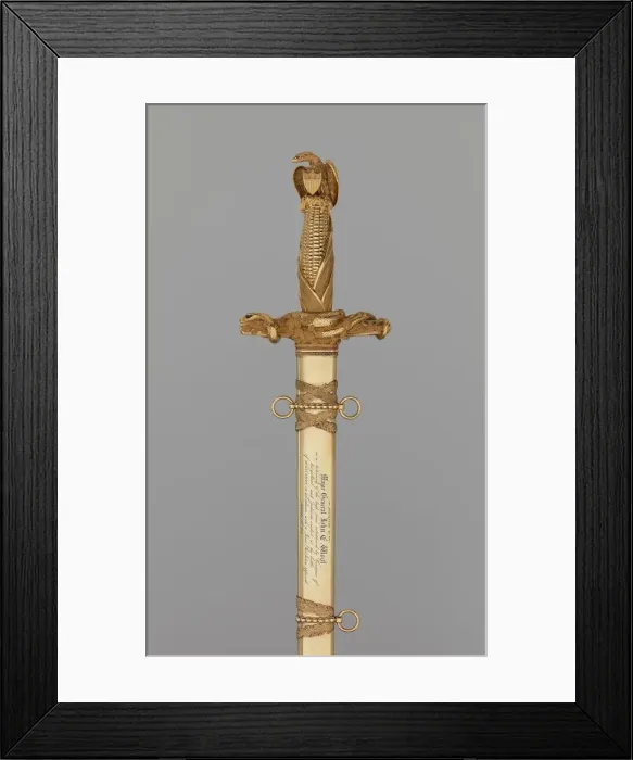 Framed Print : Congressional Presentation Sword and Scabbard of Major General John E Framed Print : Congressional Presentation Sword and Scabbard of Major General John E
