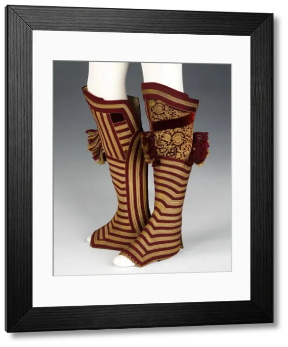 Framed Print : Uniform gaiters, Spanish, 1790-1820. Creator: Unknown Framed Print : Uniform gaiters, Spanish, 1790-1820. Creator: Unknown