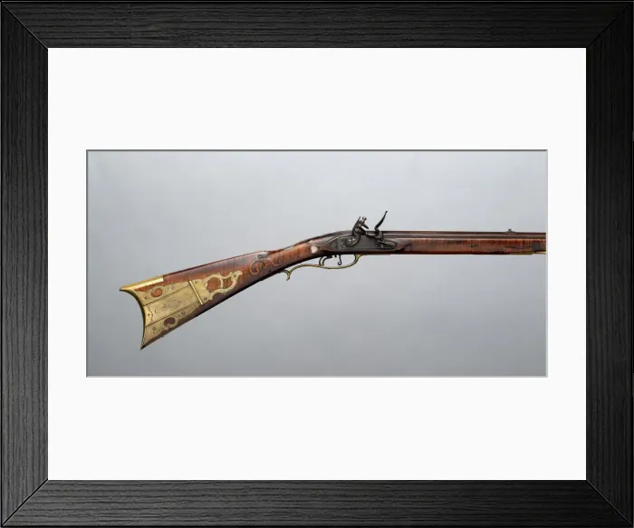 Framed Print : Flintlock Longrifle, American, Heidlersburg, Tyrone Township, Adams County, Pennsylvania Framed Print : Flintlock Longrifle, American, Heidlersburg, Tyrone Township, Adams County, Pennsylvania
