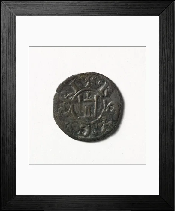 Framed Print : Coin (Denier) of Henry I of Cyprus (1218-1253), Cypriote, 1218-1253. Creator: Unknown Framed Print : Coin (Denier) of Henry I of Cyprus (1218-1253), Cypriote, 1218-1253. Creator: Unknown