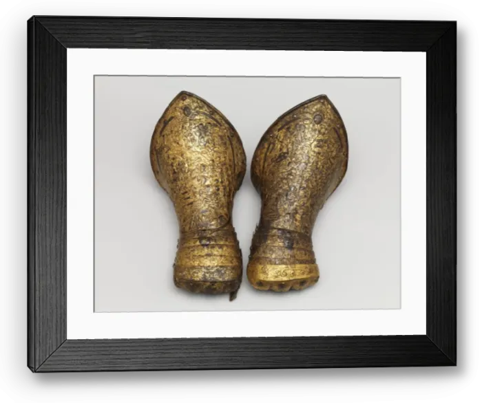 Framed Print : Pair of Gauntlets, French, ca. 1600. Creator: Unknown Framed Print : Pair of Gauntlets, French, ca. 1600. Creator: Unknown