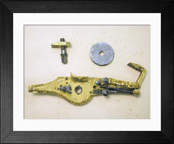 Framed Print : Wheellock Mechanism for a Pistol, French, ca. 1620. Creator: Unknown Framed Print : Wheellock Mechanism for a Pistol, French, ca. 1620. Creator: Unknown