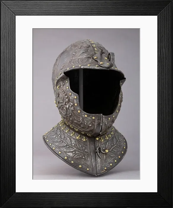 Framed Print : Burgonet, French, ca. 1630. Creator: Unknown Framed Print : Burgonet, French, ca. 1630. Creator: Unknown