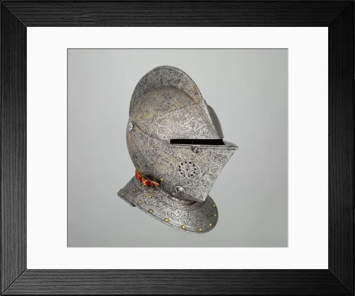 Framed Print : Close Helmet of Claude Gouffier (1501-1570), French, ca. 1555-60. Creator: Unknown Framed Print : Close Helmet of Claude Gouffier (1501-1570), French, ca. 1555-60. Creator: Unknown