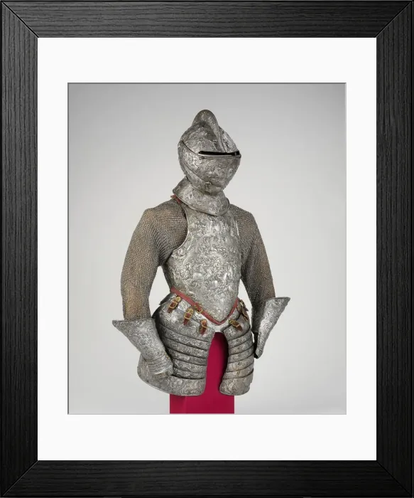 Framed Print : Portions of a Ceremonial armour, French, ca. 1575-80. Creator: Unknown Framed Print : Portions of a Ceremonial armour, French, ca. 1575-80. Creator: Unknown