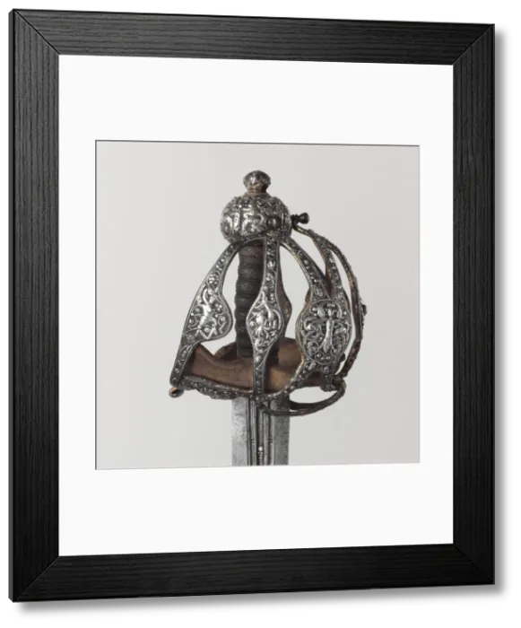 Framed Print : Basket-Hilted Sword, British, 1600-1625. Creator: Unknown Framed Print : Basket-Hilted Sword, British, 1600-1625. Creator: Unknown