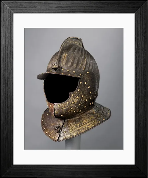 Framed Print : Burgonet, French, ca. 1610. Creator: Unknown Framed Print : Burgonet, French, ca. 1610. Creator: Unknown
