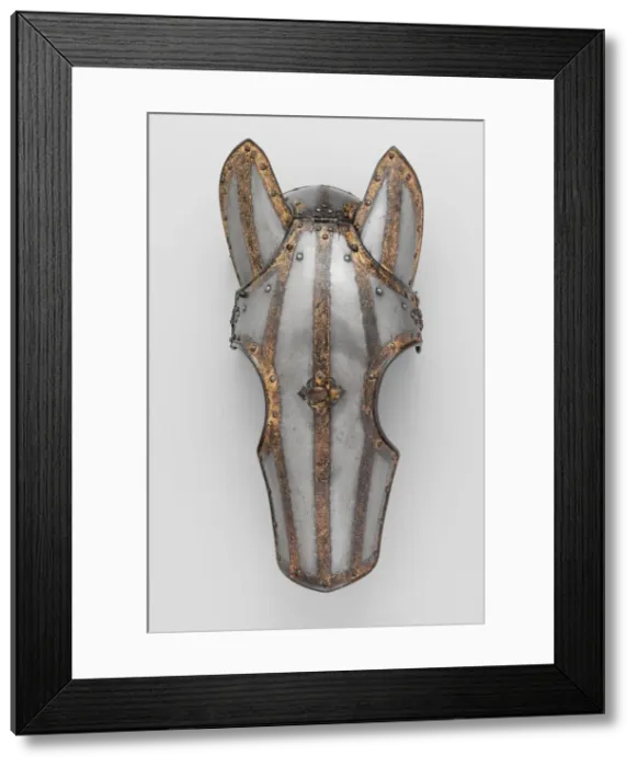 Framed Print : Shaffron (Horses Head Defense), Dutch, ca. 1620. Creator: Unknown Framed Print : Shaffron (Horses Head Defense), Dutch, ca. 1620. Creator: Unknown