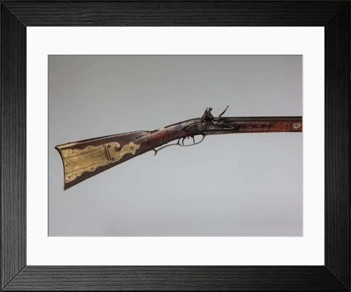 Framed Print : Flintlock Longrifle, American, Pennsylvania, York County, ca. 1795 Framed Print : Flintlock Longrifle, American, Pennsylvania, York County, ca. 1795