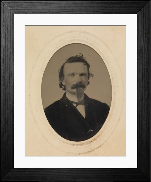 Framed Print : Tintype Photograph of Gustave Young (1827-1895), American, Springfield, Massachusetts Framed Print : Tintype Photograph of Gustave Young (1827-1895), American, Springfield, Massachusetts