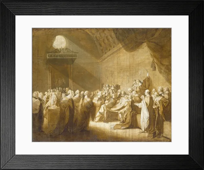 Framed Print : The Death of the Earl of Chatham, 1779. Creator: John Singleton Copley Framed Print : The Death of the Earl of Chatham, 1779. Creator: John Singleton Copley