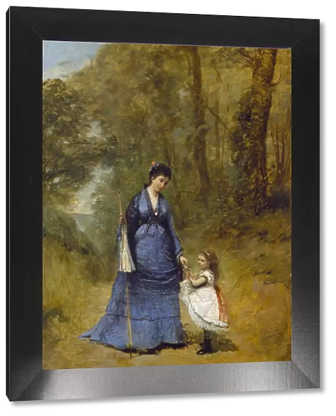 Madame Stumpf and Her Daughter, 1872. Creator: Jean-Baptiste-Camille Corot