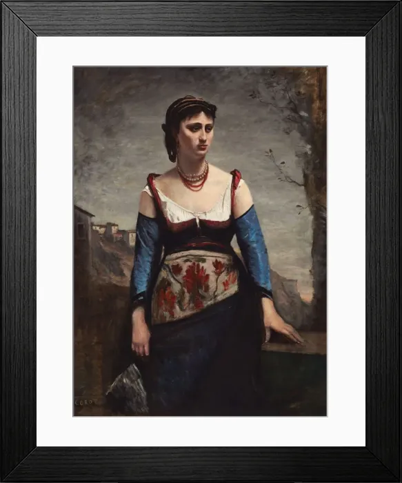 Framed Print : Agostina, 1866. Creator: Jean-Baptiste-Camille Corot Framed Print : Agostina, 1866. Creator: Jean-Baptiste-Camille Corot